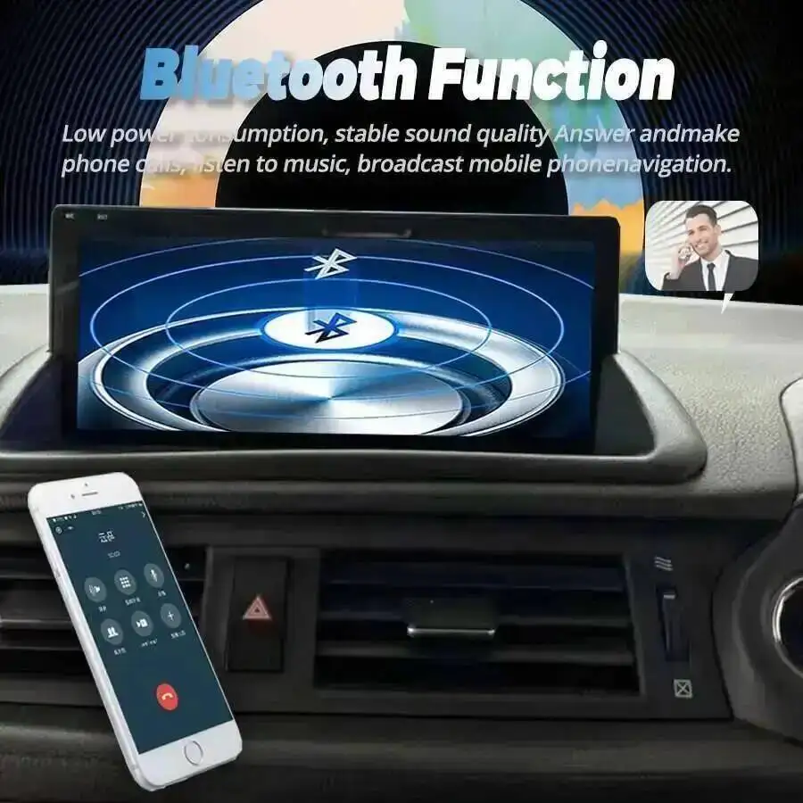 For Lexus CT CT200 2011-2019 Android 15 Touch Screen Snapdragon 685 Car Radio Navigation Video Player Stereo CarPlay Head Unit