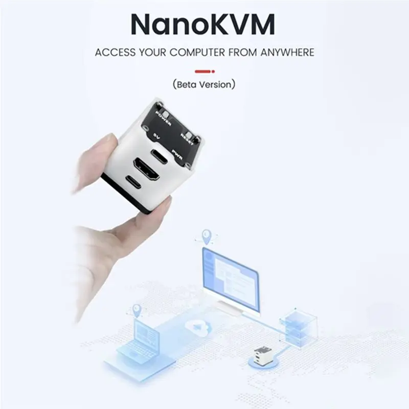 A33T For Sipeed NanoKVM IP-KVM Remote Operation and Maintenance Server, Mini PiKVM Remote Desktop, 1080P 60fps, UEFI/BIOS, TF