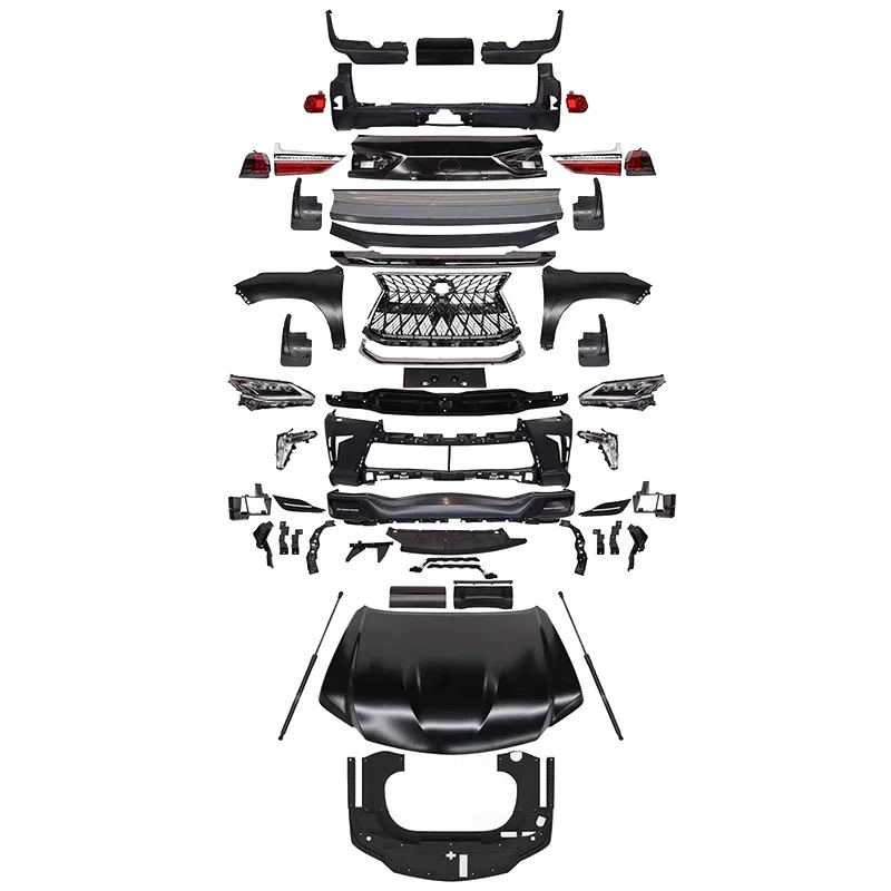 body kit For Lexus lx570 2008-2015 upgrade to 2020 model old to new include front and rear bumpers ,head lamp