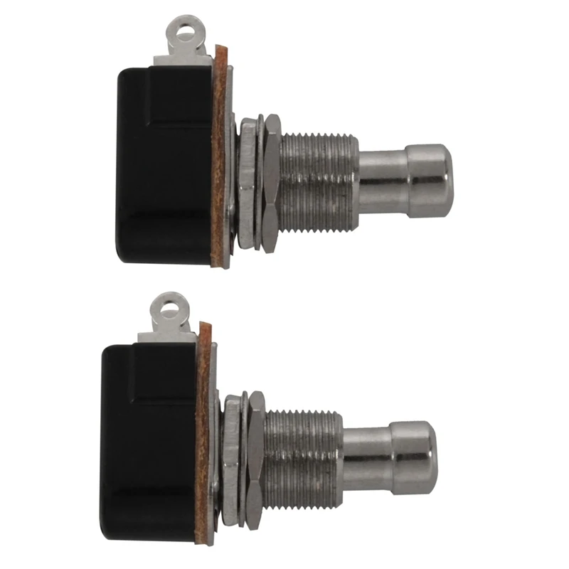 2X Guitar Pedal 2 Pin SPST Momentary Effects Push Button Foot Switch