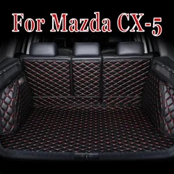 For Mazda CX-5 CX5 CX 5 KF 2017 2018 2019 2020 2021 2022 Leather Rear Trunk Mat Liner Floor Tray Carpet Mud Pad Guard Protector