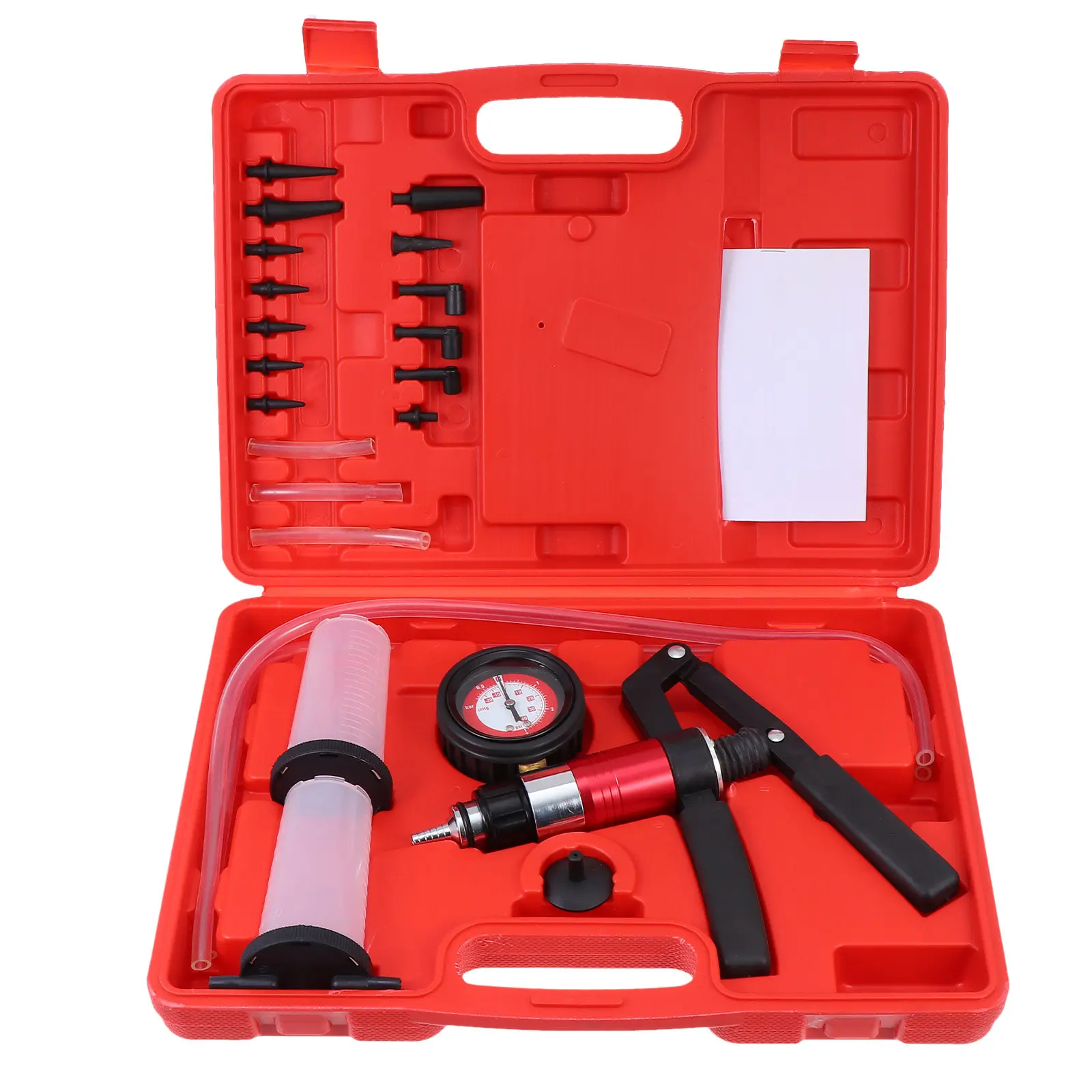 

1Set Car Fluid Bleeding Set High-Strength Brake Fluid Vacuum Pump Clutch Bleeder Kit with Multi-Adapter Design