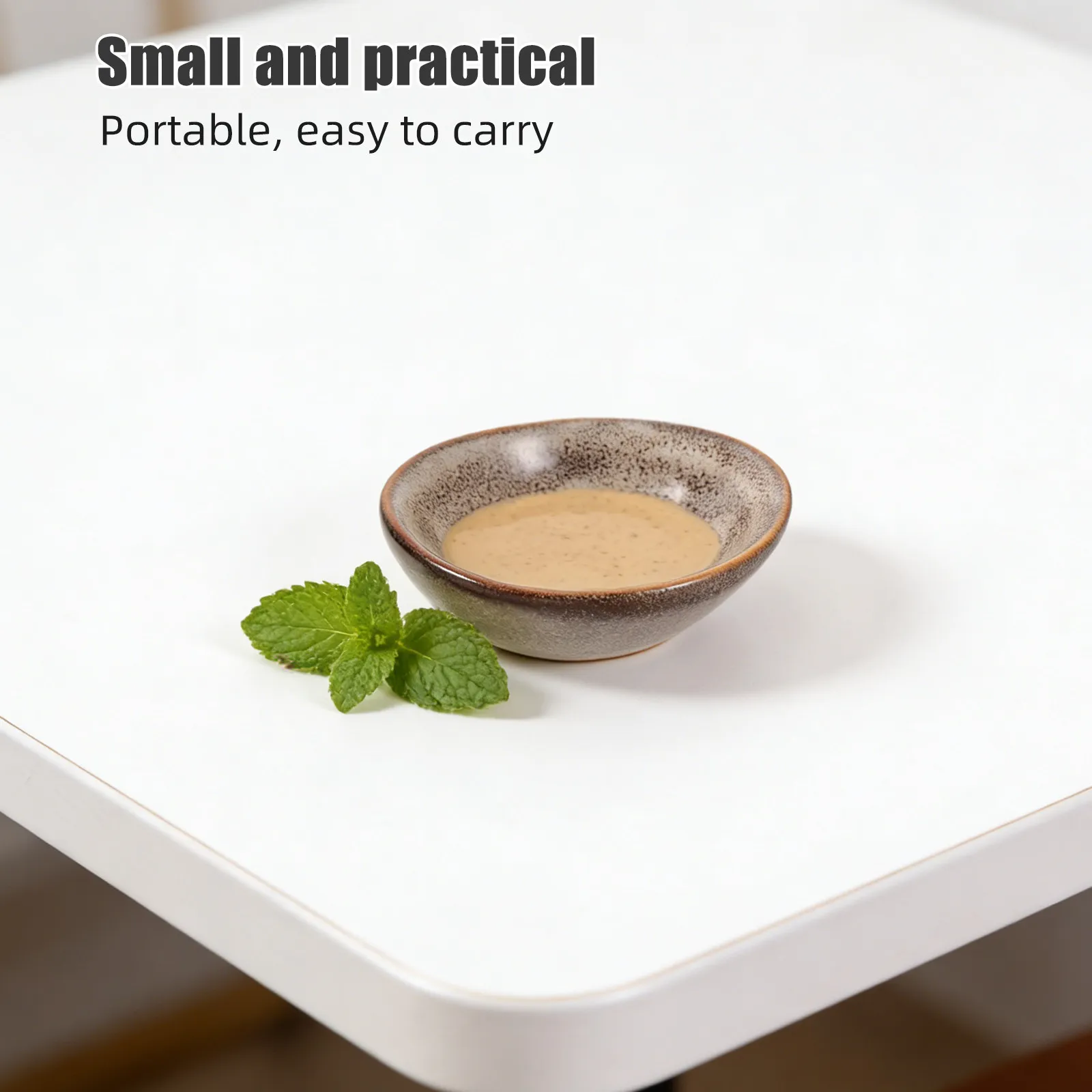 4Pcs Ceramic Sauce Dish Set Refined Finish Dipping Bowl Plate for Appetizers Fruits Charcuterie Board Seasoning Bowls Serving