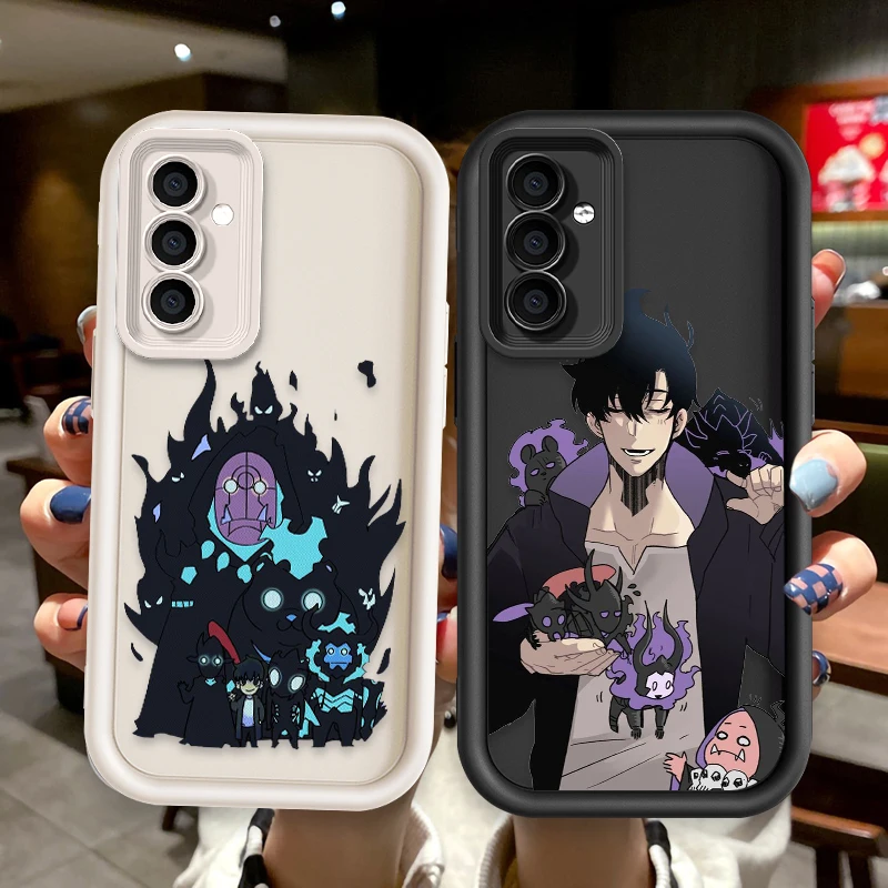 Solo Leveling Anime For Samsung Galaxy S24 S23 S22 S21 S20 Ultra Plus FE A52 A53 A54 A71 Eye Ladder Phone Case