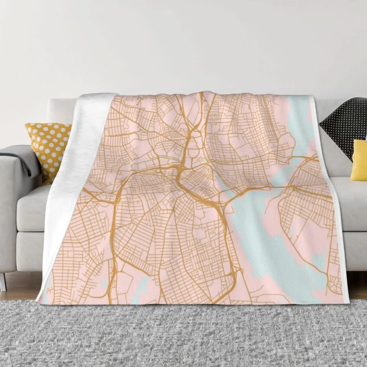 

Providence map Throw Blanket valentine gift ideas Beautifuls Fashion Sofas Decorative Sofas Blankets