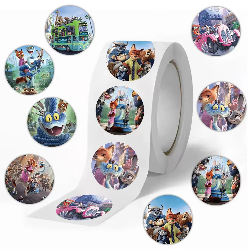500pcs New Zootopia Stickers, Popular Anime Judy and Nick Cute Merchandise Sticker