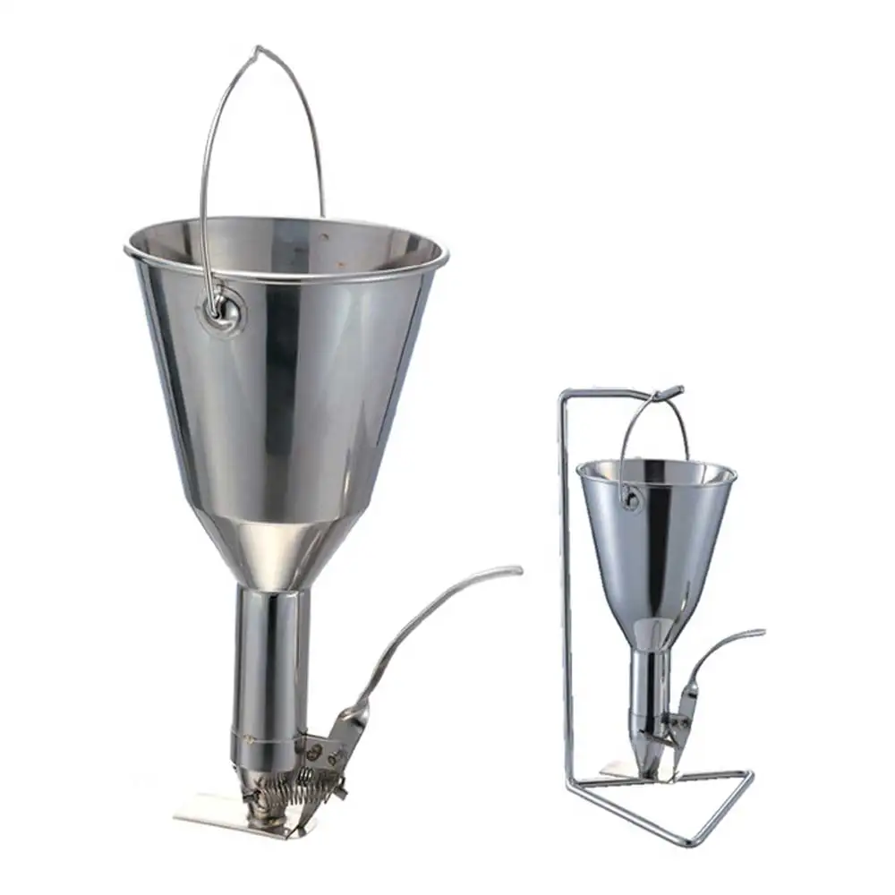 Stainless Steel Sugar Funnel Household Manual Control Funnel Kitchen Food Tools