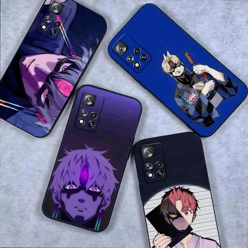 

D-Dandadan Jiji Evil Eyes Phone Case For Samsung S 25,24,23,22,30,21,10,9,Ultra,Plus,Lite,FE,4,5G Black Soft Case