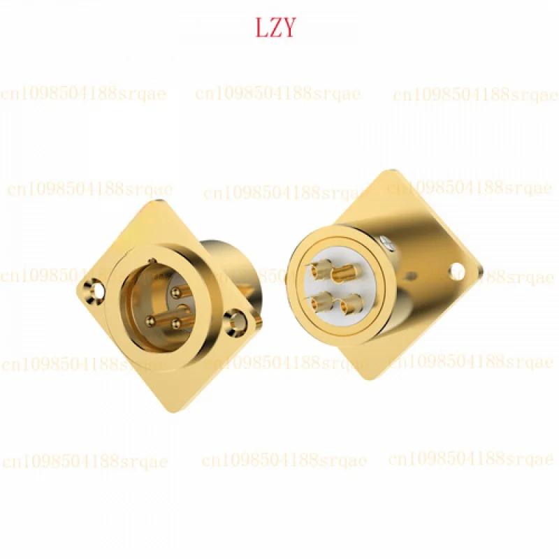 for VIBORG CM203G Pure Copper 24K Gold Plated 3pin male Socket XLR Plug Connector