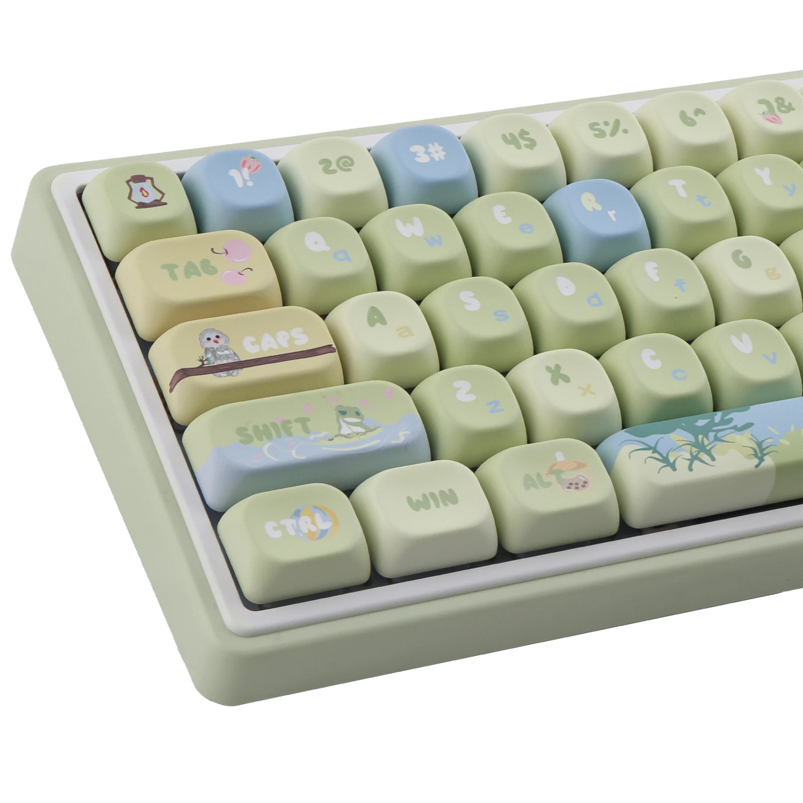 أغطية مفاتيح PBT 130 مفتاحًا MOA Profile Forest Voice أغطية مفاتيح صبغ التسامي للوحة المفاتيح الميكانيكية