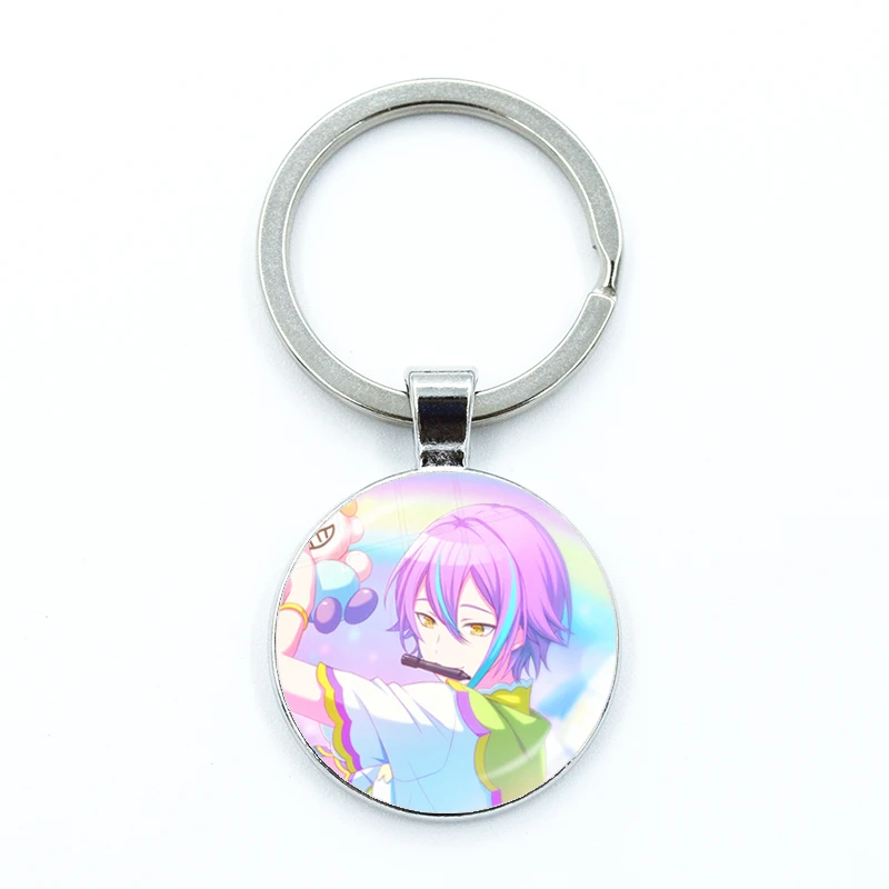 Project SEKAI Anime Wonderlands×Showtime Kamishiro Rui Glass Cabochon Keychain Keyrings Jewelry Charm Bag Souvenir