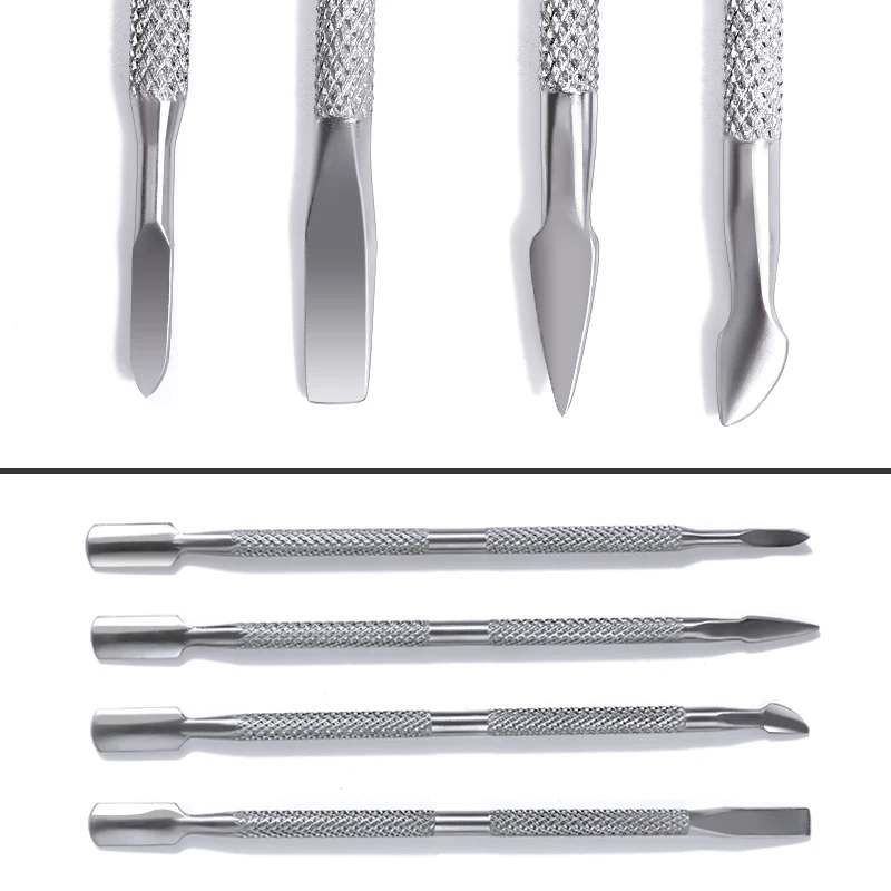 

Двусторонний толкатель для кутикулы из нержавеющей стали, средство для удаления омертвевшей кожи для педикюра, маникюра, очиститель для ногтей, инструмент для ухода