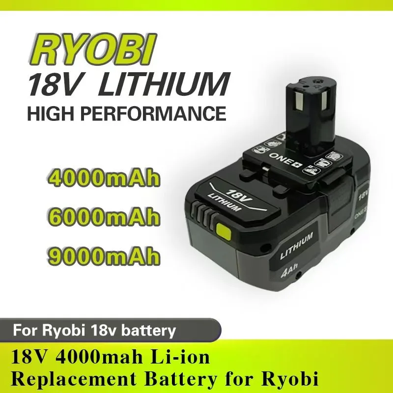 

4Ah For RYOBI P108 18V One+ Plus Battery 18 Volt Lithium-Ion Power Tools P104 P107 RB18L50 RB18L20 P108