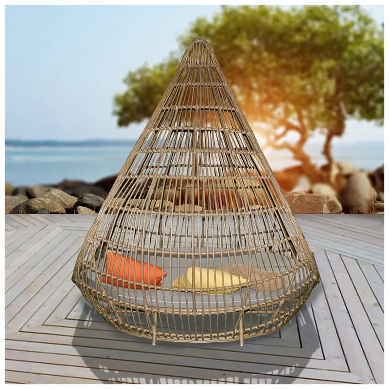 

Персонализированная мебель из ротанга, ленивая кровать, кровать для отдыха во дворе, гостиная ручной работы в гостиничном клубе