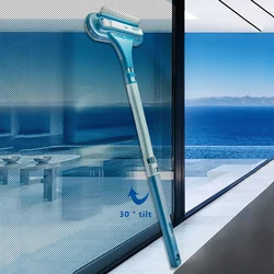 Glass Cleaning Tools Simple Double-sided Telescopic Rod Window Cleaner Mop Squeegee Wiper Long Handle Brush Kitchen Accessories