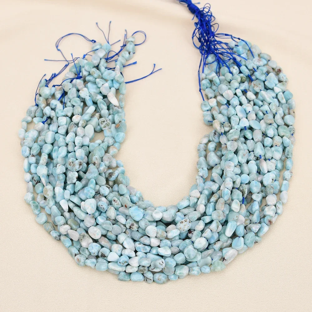 3 Strands Natural Blue Larimar Freeform Nugget Beads Gems Stone 15.5