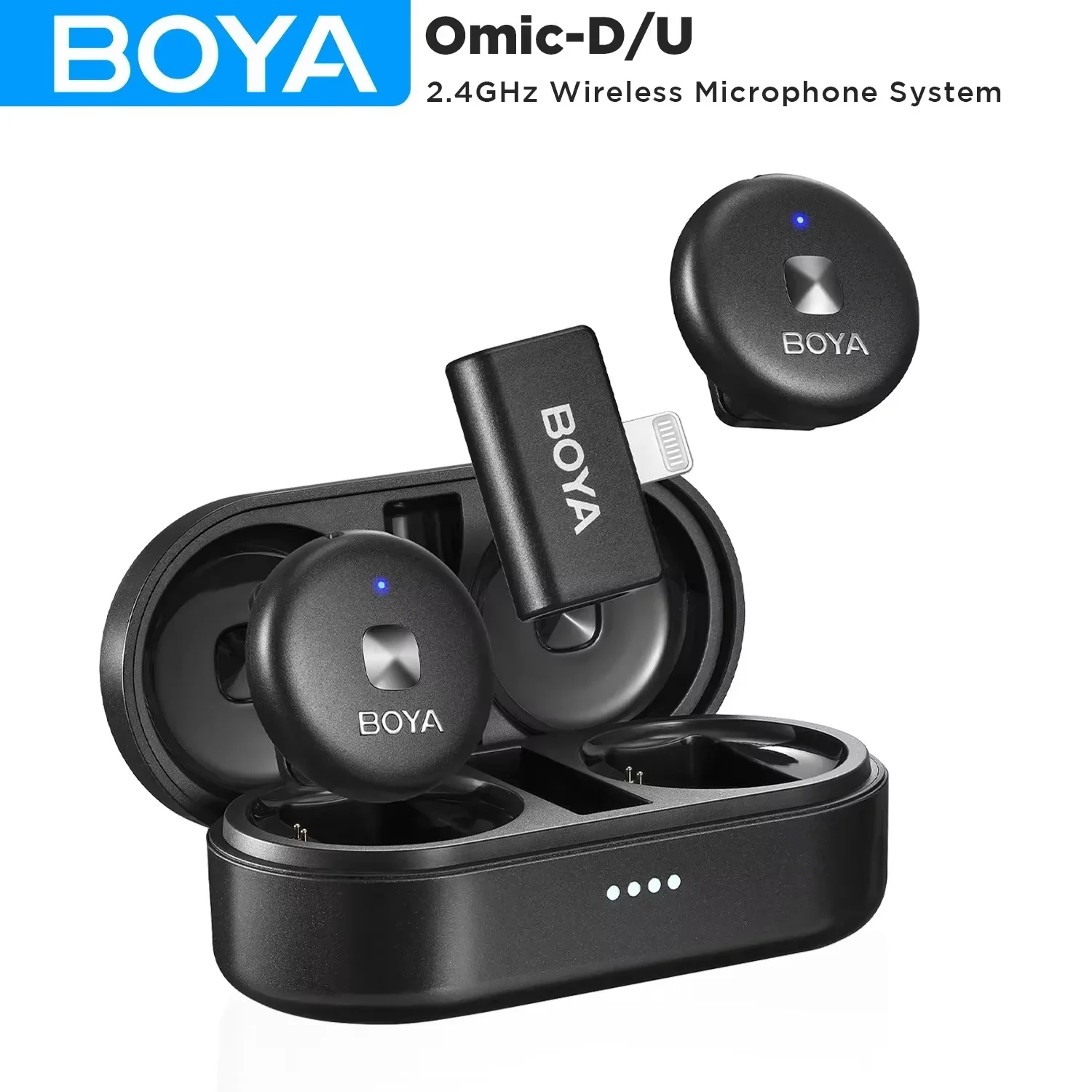 

BOYA Omic D/U Wireless Lavalier Microphone for iPhone iPad Android Type-C Devices Gaming Youtube Video Recording Streaming Vlog