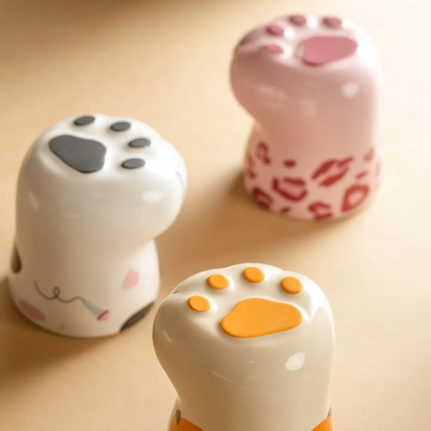 Cute Cat Paw Ceramic Mug Creative Animal Cat Shape Coffee Cup Lovely Kitty Drinking Cup for Office Home Daily Use