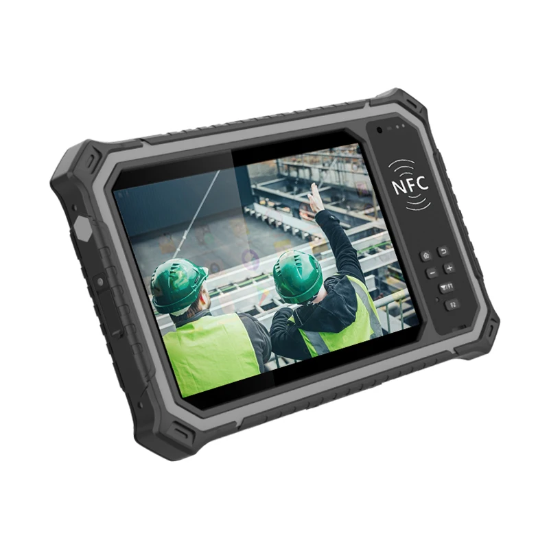 

HUGEROCK R80 R8015 промышленный прочный планшетный компьютер Android 8 дюймов Pdas качественный штрих-код Qr-код считыватель панели с УВЧ
