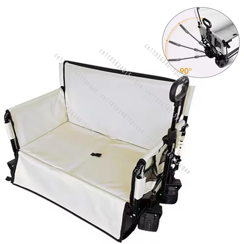 

Folding Station Wagon Folding Sofa with Brakes Multi-purpose Oxford Cloth Heavy Duty Camper Multiple Pockets