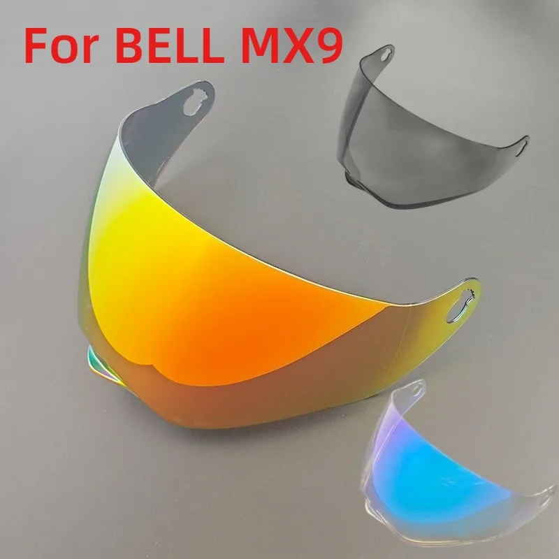 For BELL MX9 Lenses Aurora Day Night Anti Fog Stickers Color Changing Helmet Lens Sun Visor UV Protection Motorcycle Gear