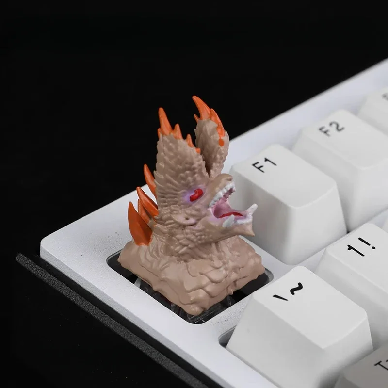 

MonsterHunter Dragon Anime Artisan Point Keycaps Albatross Personalization Handmade Decoration KeyCap for Mechanical Keyboard