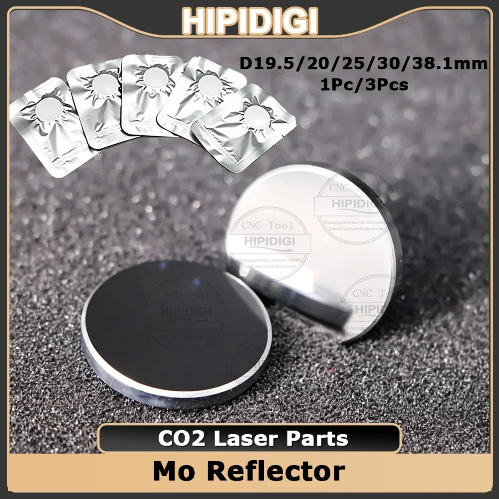 

CO2 Mo Plated Mirror Laser Reflective Mirror Dia.19.05 20 25 30 38.1mm 400W 10.6um for CO2 Laser Cutting Engraving Machine