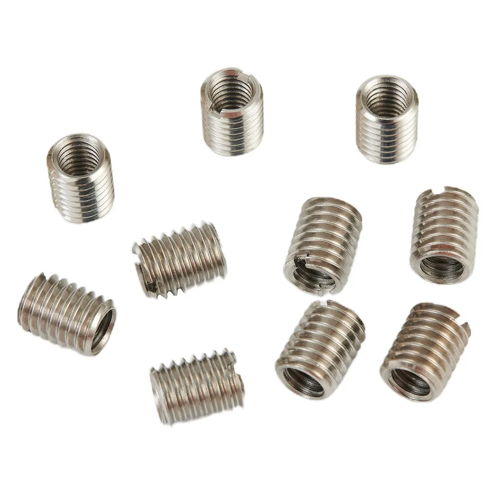 10pcs Thread Reducer Stainless Steel Adapters M8 8MM MALE TO M6 6MM Female Thread Repair Screw Plug-in Repair Tool