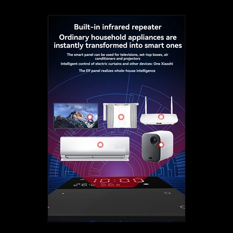 Tuya Little Smart Spirit Voice Control Panel 2-Channel Switches 2-Channel Scene Zone-Based Control Wi-Fi 2.4G+Infrared-A74P