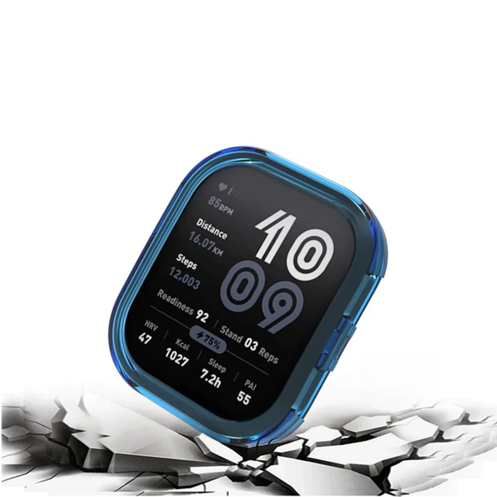 حافظة واقية لساعة Huami Amazfit BIP6 الذكية حافظات ناعمة من مادة TPU غطاء ممتص للصدمات نصف حافظة ساعة