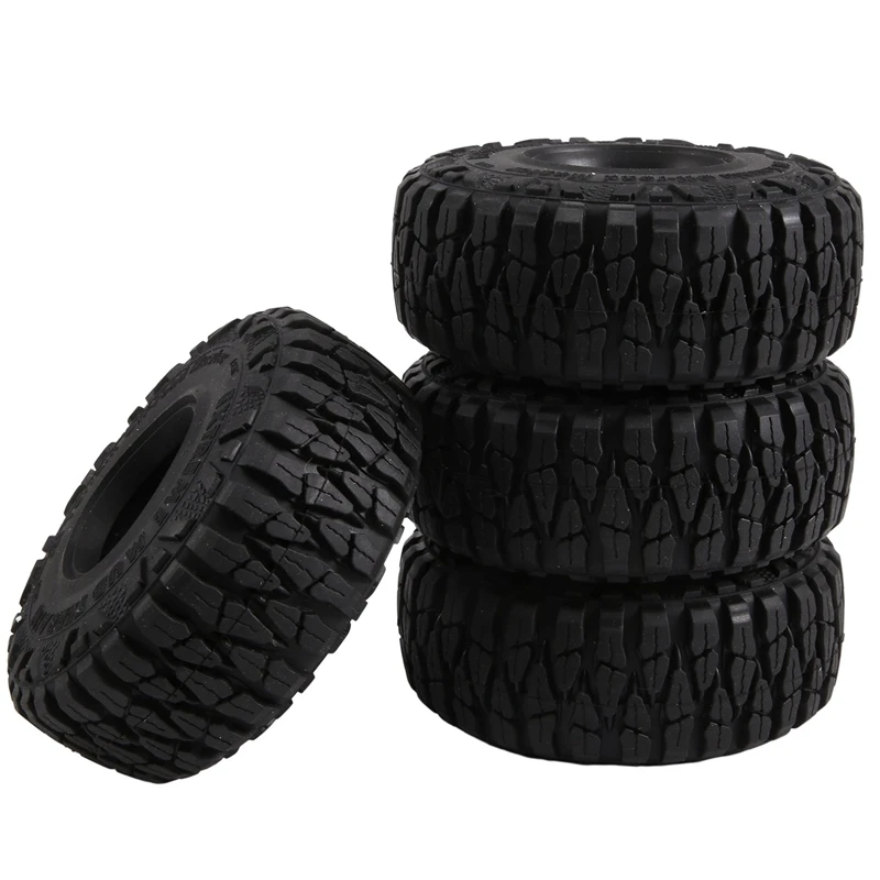 

4PCS 115MM 1.9 Rubber Tyres Wheel Tires For 1/10 RC Crawler Car Axial SCX10 90046 AXI03007 Traxxas TRX4 D90 TF2 CC01