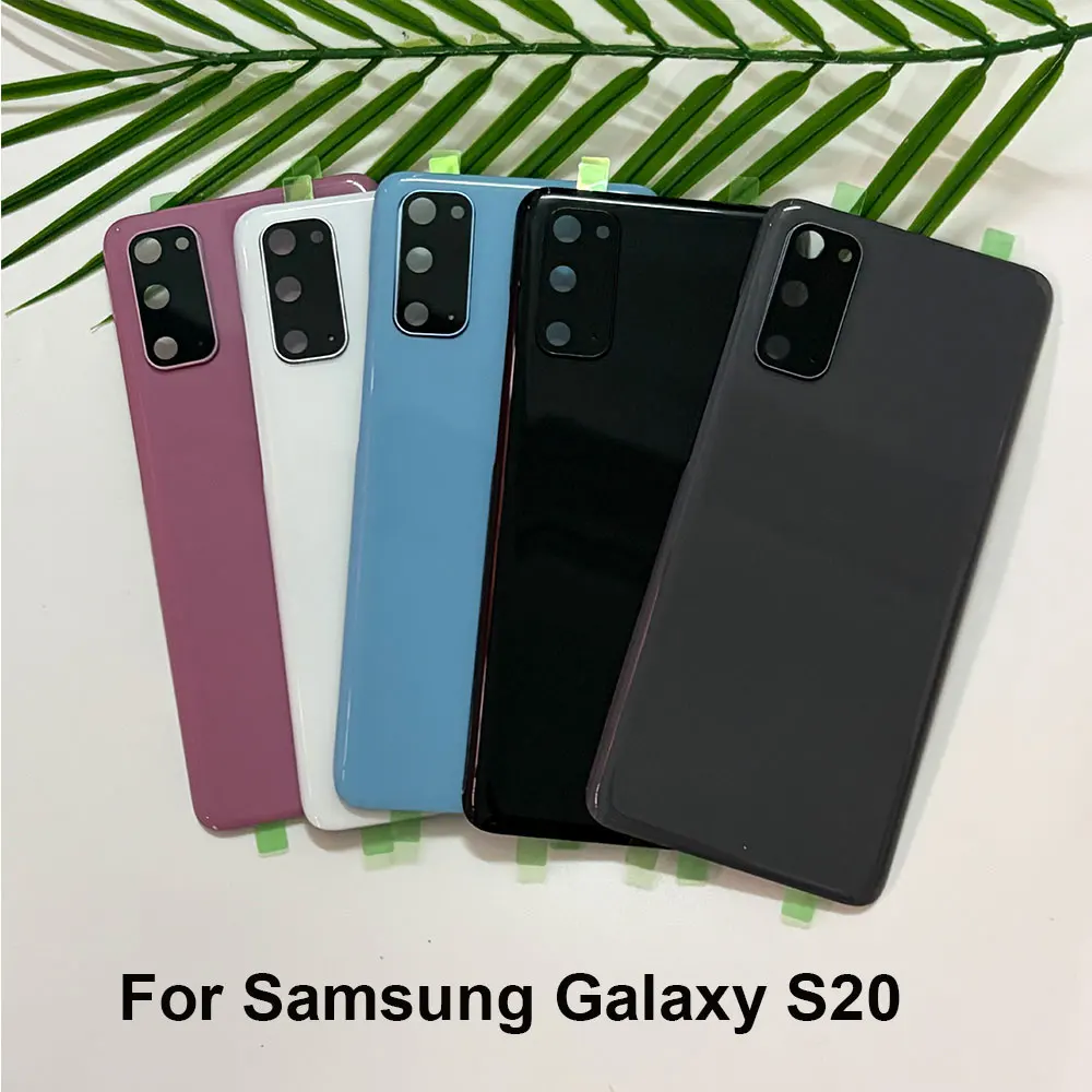 For Samsung Galaxy S20 Back Battery Cover Door Housing For Samsung S20 G980F G980U Rear Housing Battery Cover with Lens sticker