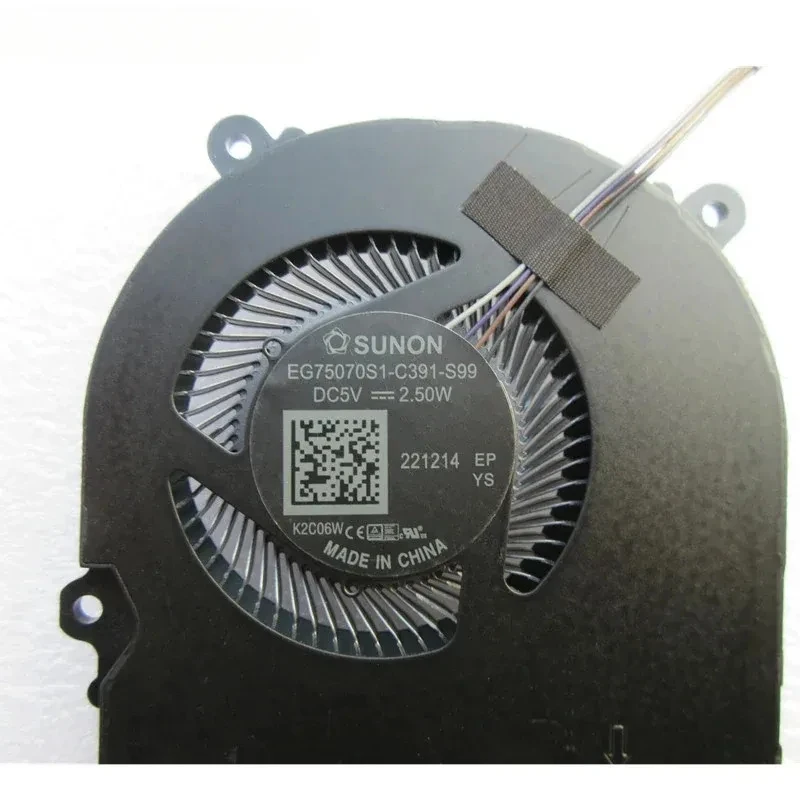 New Laptop CPU Cooling Fan For Schenker XMG Core 15 GK5CP6V 1660TI SUNON EG75070S1-C391-S99 DC5V 2.50W THER7GK5C6-1431 zm