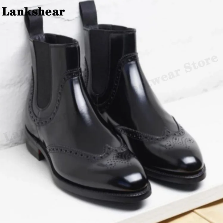 

2023 Brand Fashion Chelsea Boots Men Retro High Quality Comfortable Leather Ankle Boots Autumn Winter Slip On Shoes Ankle Boot