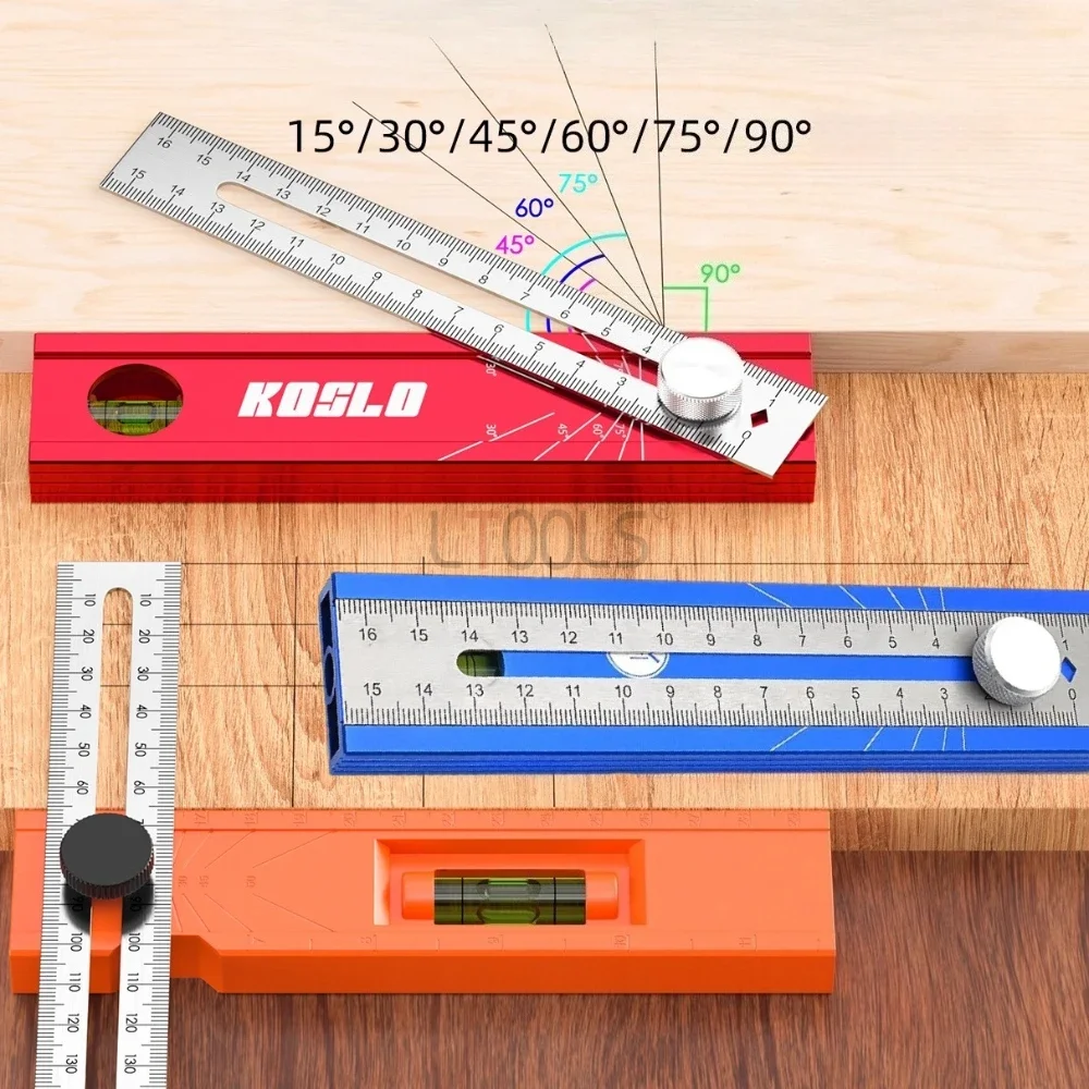 Folding Angle Gauge Multi Functional Woodworking Positioning Ruler Multi Specification Marking Ruler Depth Measurement Tools 1pc