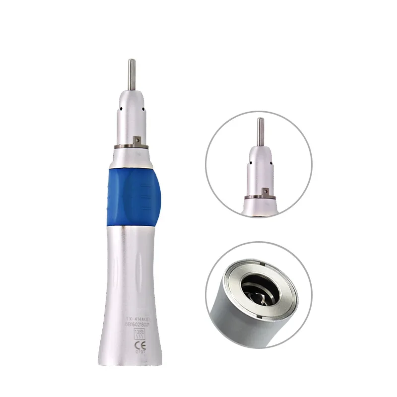 HEXION Dental Straight Handpiece For Dentisty Slow Low Speed External Water E-type Straight Handpiece Nose Cone Ratio 1:1