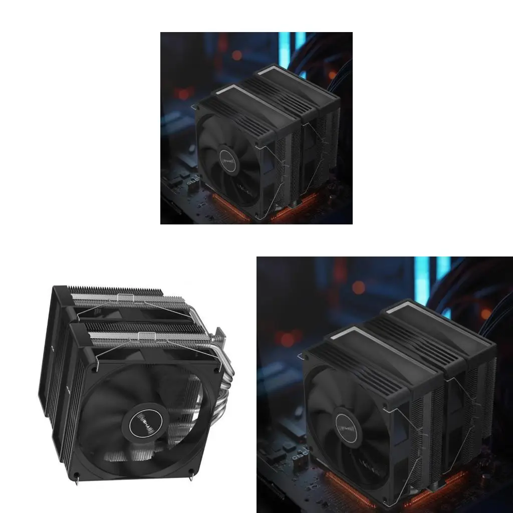 

Advanced Metal Computer Coolers Twin 120mm Fan 6 High Conductivity Pipe Quiet Cooling Technology