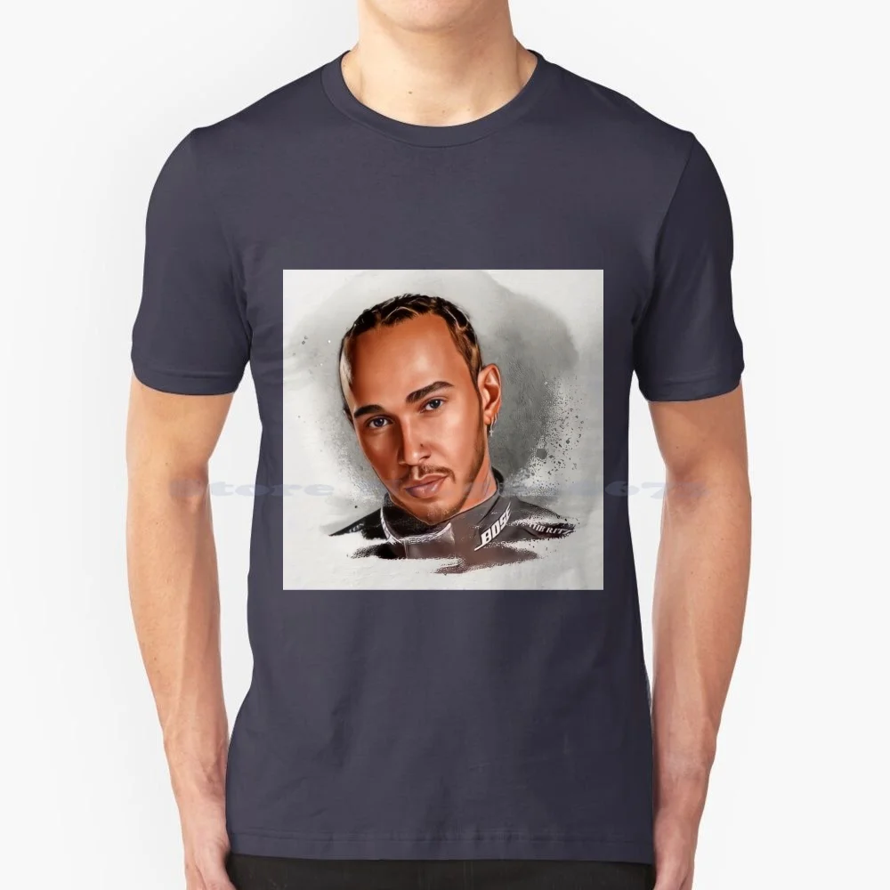 Lewis Hamilton Art T Shirt 100% Cotton Tee Lewis Hamilton Art Lewis Hamilton Design Lewsi Hamiltol Wallpaper