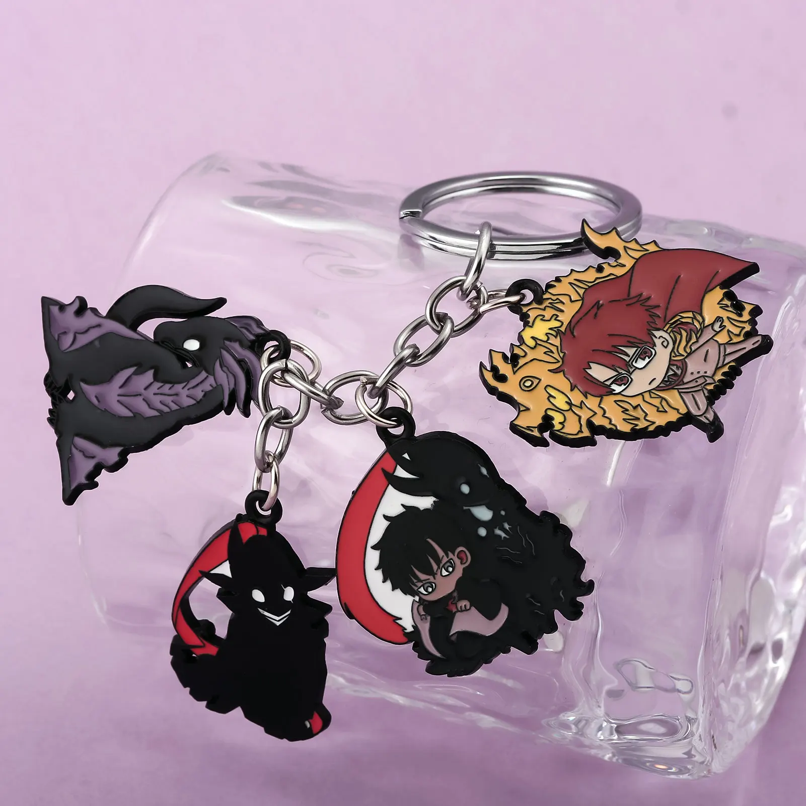 Anime Solo Leveling Character Keychain Pendant Sung Jin woo Yoo Jin ho Short Blade weapon Cosplay Props Fans Gift Jewelry