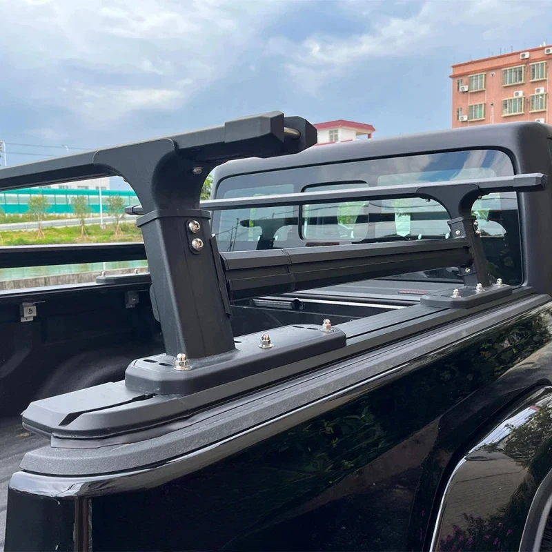 Factory Hot Sale High Quality Adjustle Universal Truck Bed Ladder Rack Retractle Roll Bars Cargo Bracket Pickup Cage