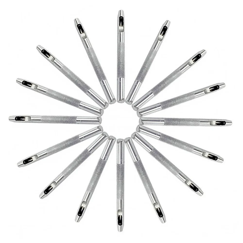 Juego de punzones huecos de cuero de 1-10mm, 14 Uds., artesanía de cuero, perforadora de agujeros huecos redondos para cinturón, junta de correa de reloj, perforadora hueca de cuero