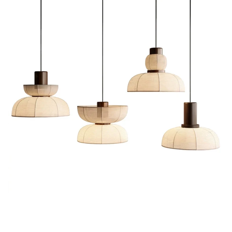 Akari Noguchi Yong Rice Paper Pendant Light Wabi Sabi Rice Paper Chandelier For Bedroom Dining Room Japanese Lamp