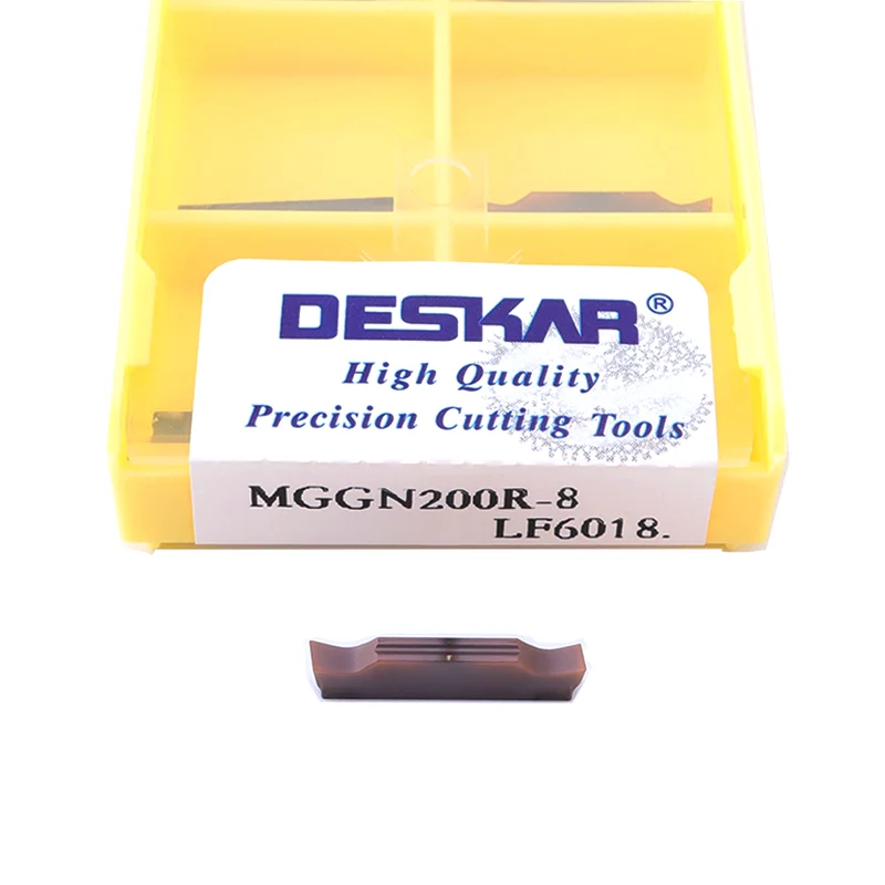 

10pcs MGGN150 MGGN200 MGGN300 MGGN400 MGGN500 R-8 L-8 LF6018 Carbide Insert DESKAR CNC Lathe MGGN Cutter Grooving Turning Tools