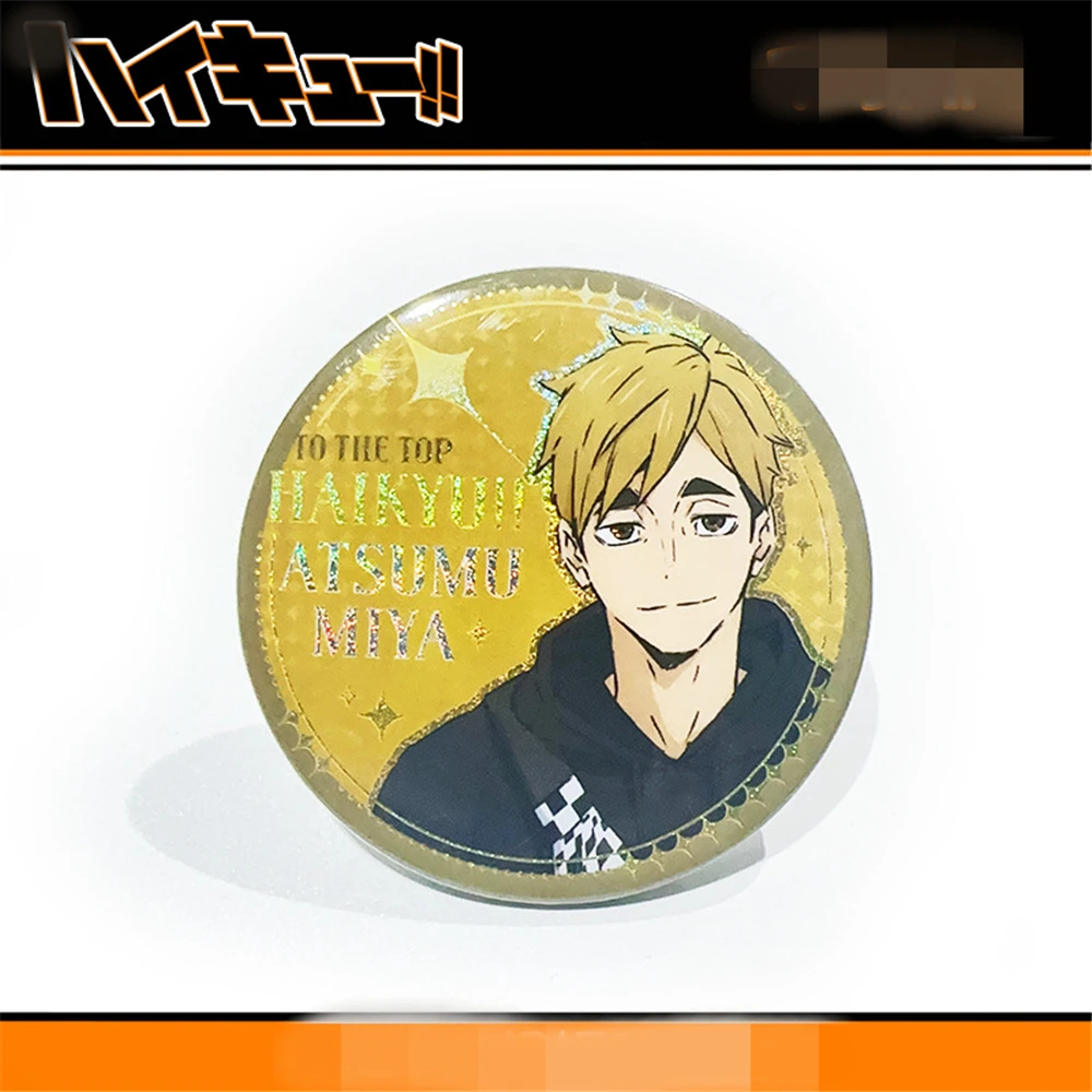 58 mm anime Haikyuu!! Hinata Shoyo Yu Nishinoya Korai Hoshiumi Cosplay Kostuum Badge Pin SPTE Blik Broche Accessoires