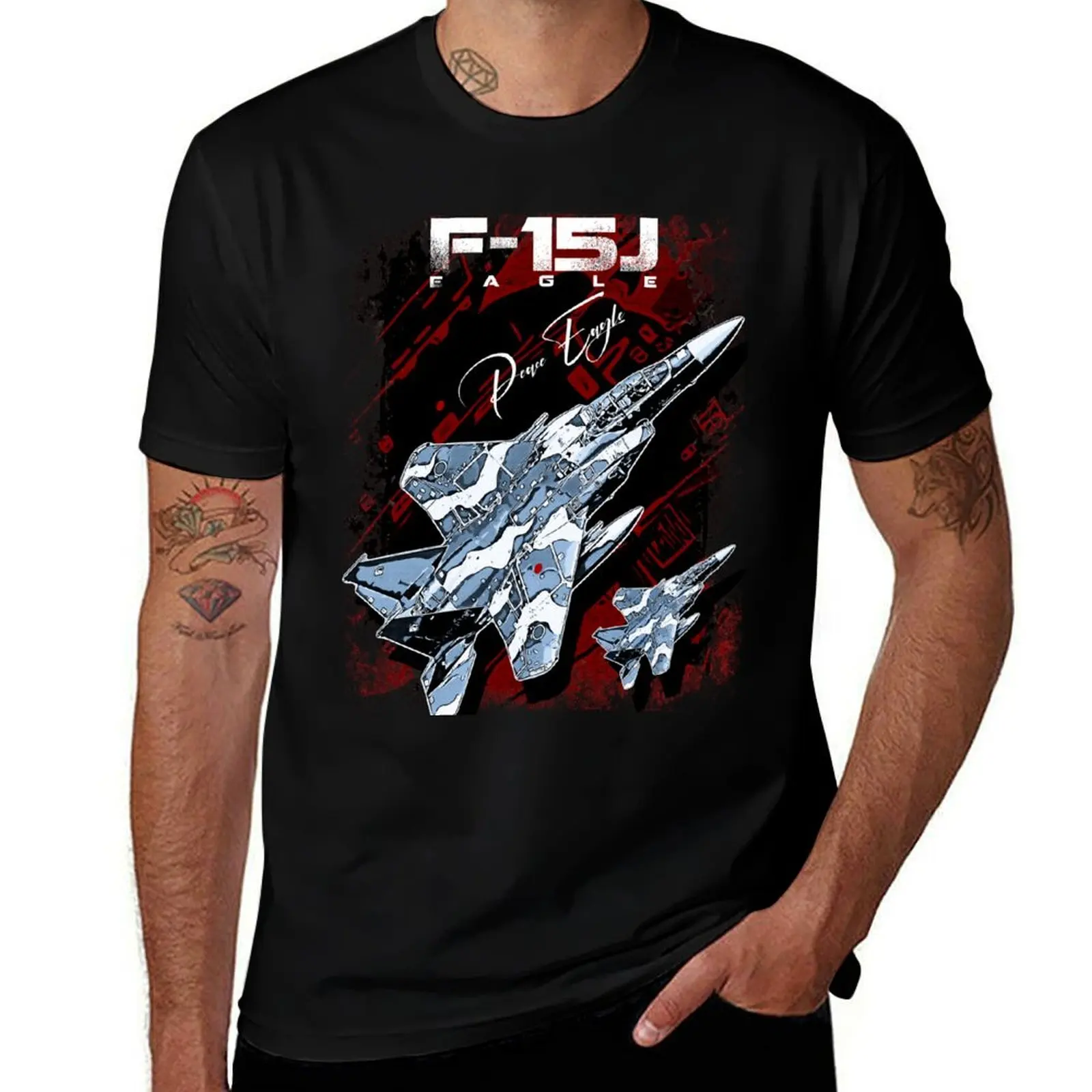 F-15J Eagle nicknamed Peace Eagle Japan Air Self Defense Force Fighterjet T-Shirt Durable Work Wear T-Shirt