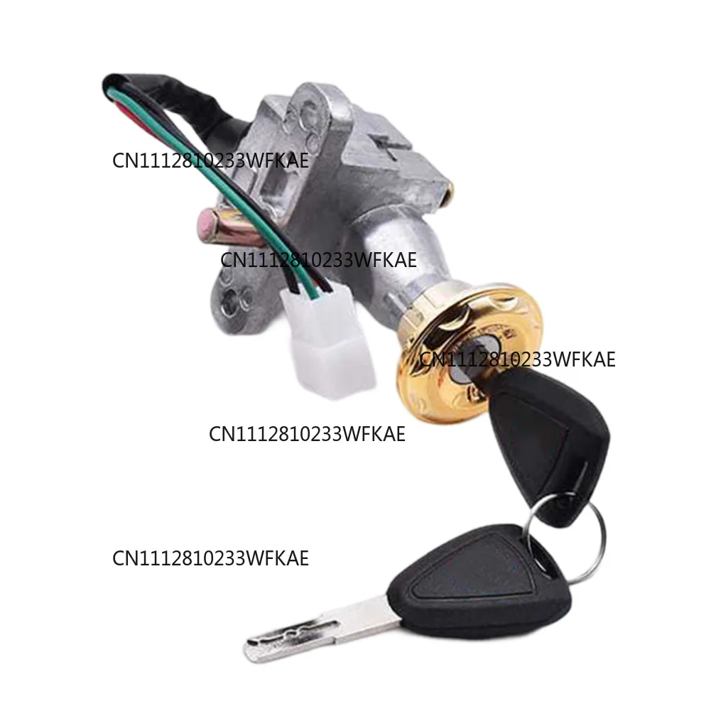 Motorcycle Modified Start Ignition Switch Key Ebike Switch 2/4 Wire Position For Electric Scooter E-Bike Lock+Key