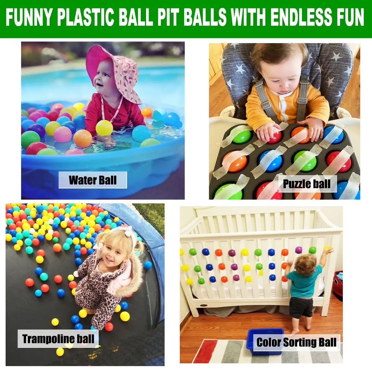 100 Stuks 55Mm Baby Plastic Ballen Water Zwembad Oceaan Bal Spelletjes Voor Kinderen Zwemmen Pit Spelen Huis Buitenshuis Sport Bal Tenten Baby Speelgoed