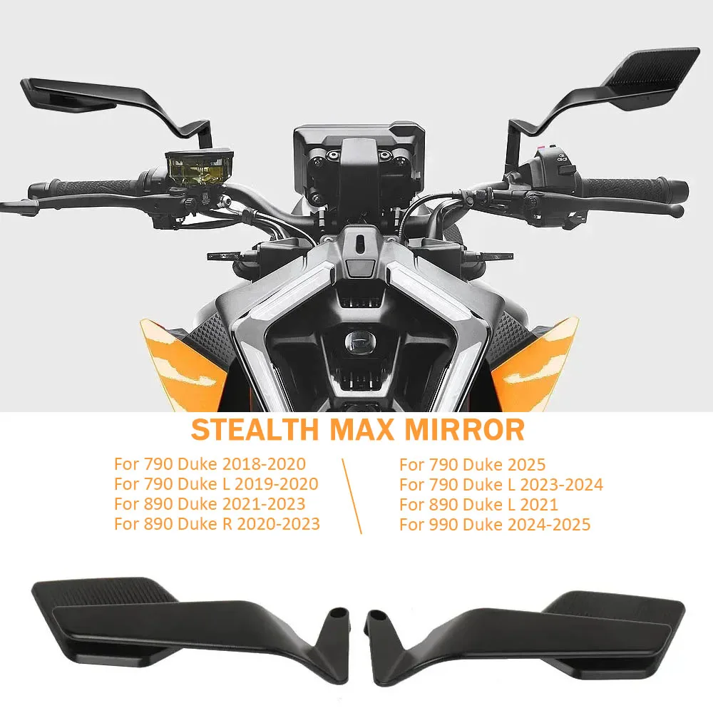 

Mirrors 790Duke L 890Duke R 990Duke Motorcycle Stealth Max Mirrors Sports Winglets Mirror Adjustable Kit For DUKE 790 890 990