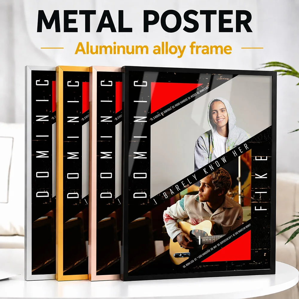 Dominic Fike Album Framed Metal Print Customized Recording Tribute Wall Art Created For Vinyl Collectors To Style Music Room