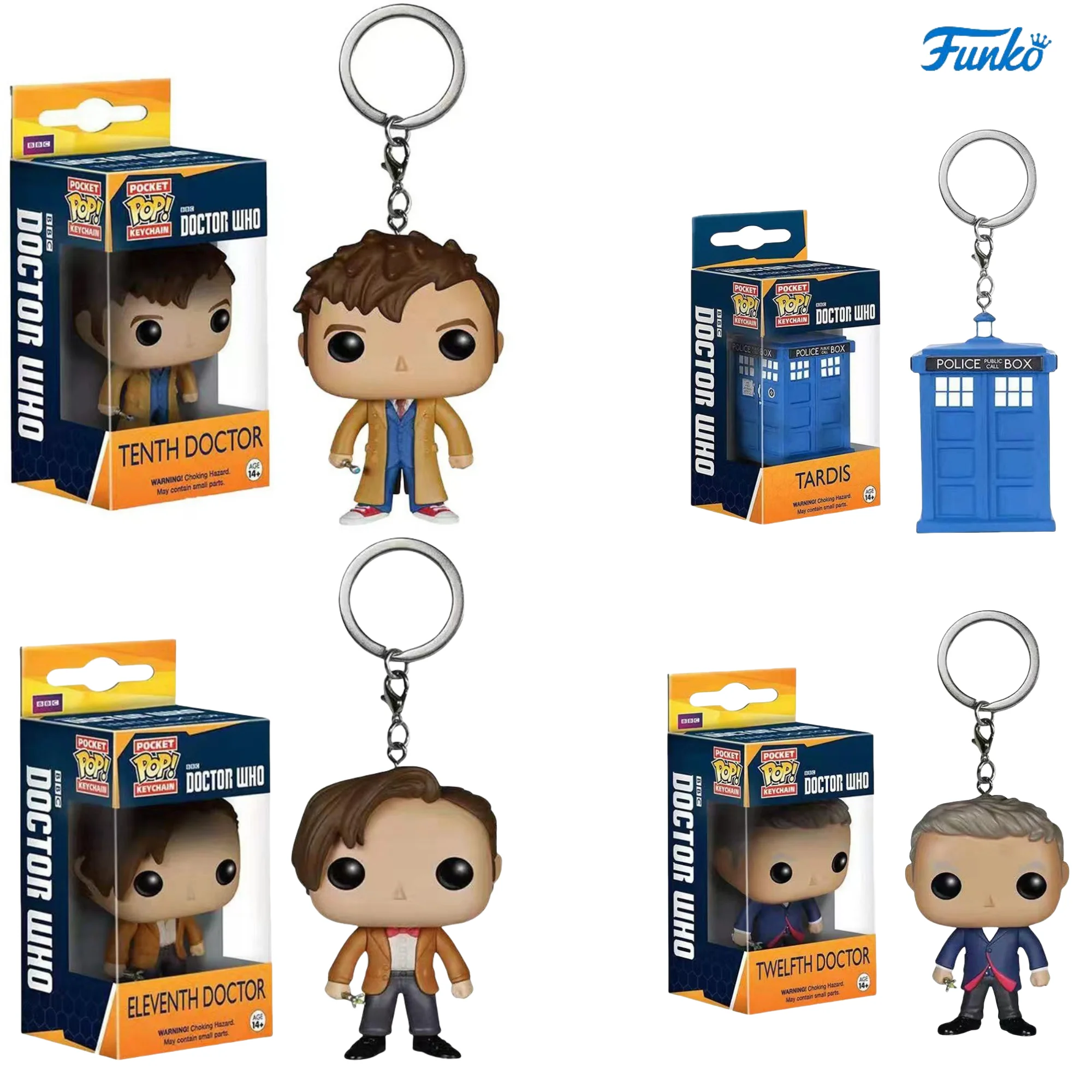 Funko Pop Doctor Who Figurine Key Chain TARDIS The Doctor Time Lord Figures Vinyl Model Toy key backpack Pendant Figure Toy Gift